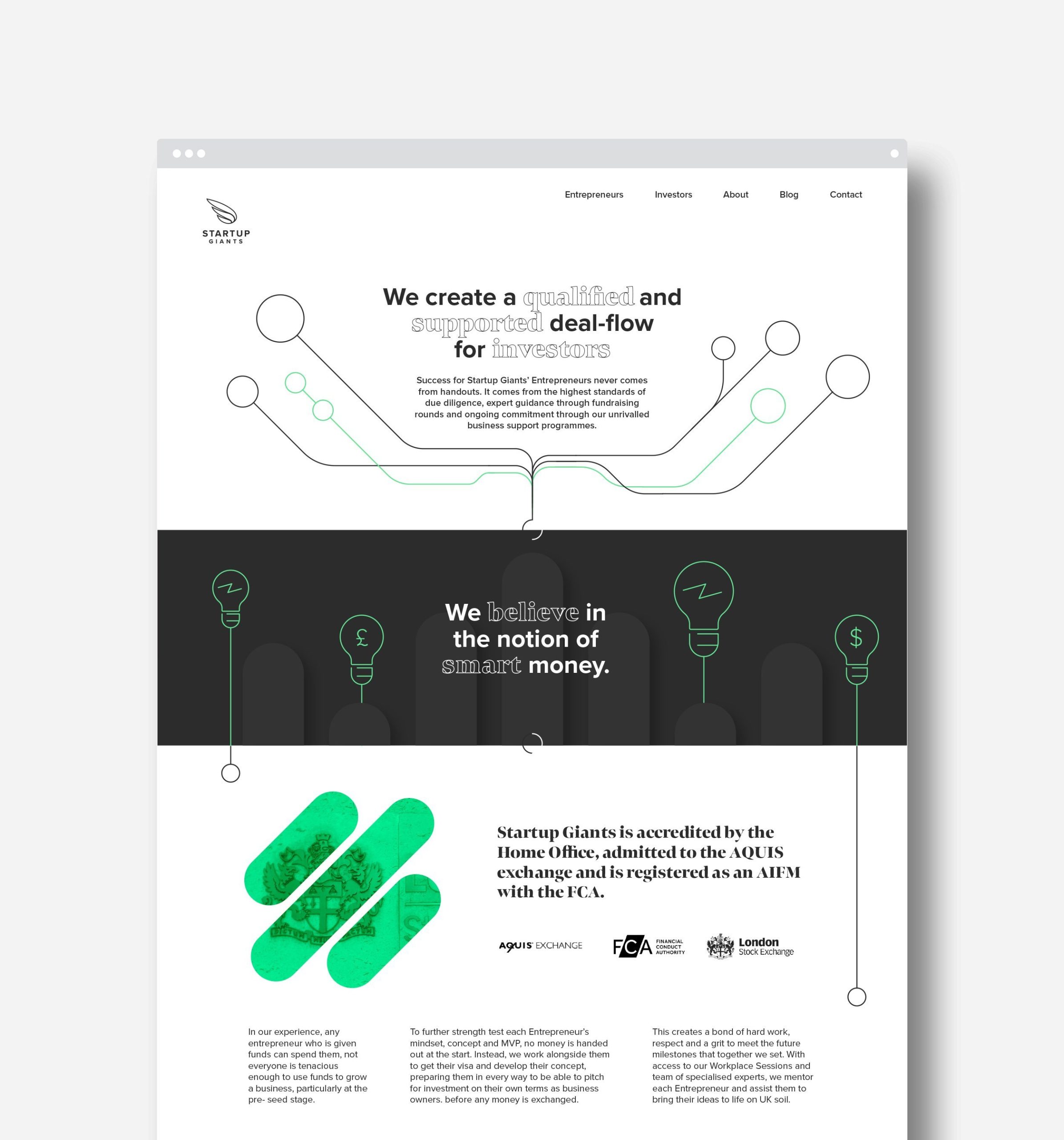 Start up Giants website